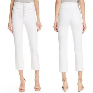 Joie | Laurelle High Waisted Cropped Straight Jeans‎ in White Size 29